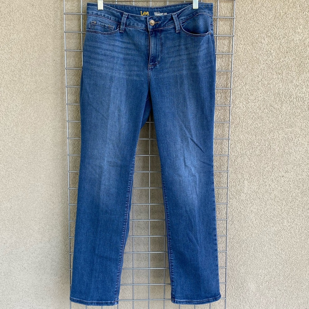 Perfect Fit Straight Leg Classic Blue Jeans - Picture 2 of 7
